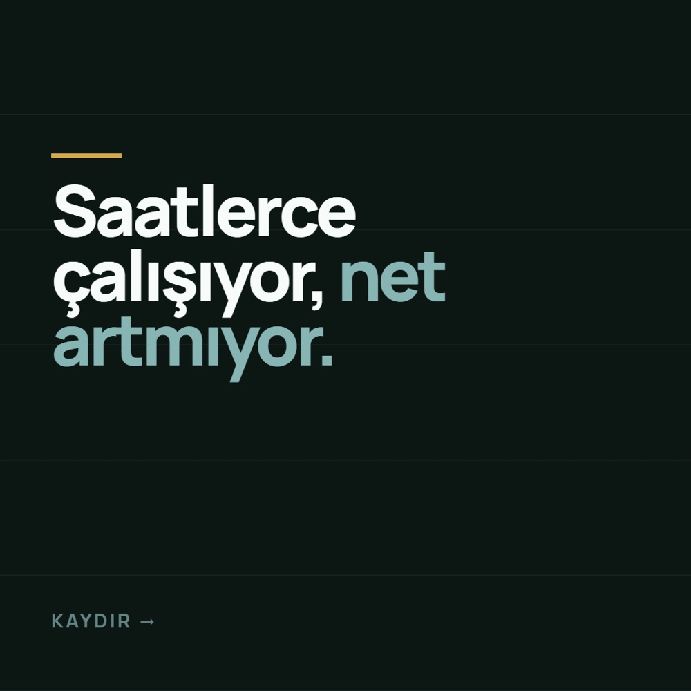 Saatlerce çalışıyor, net artmıyor.